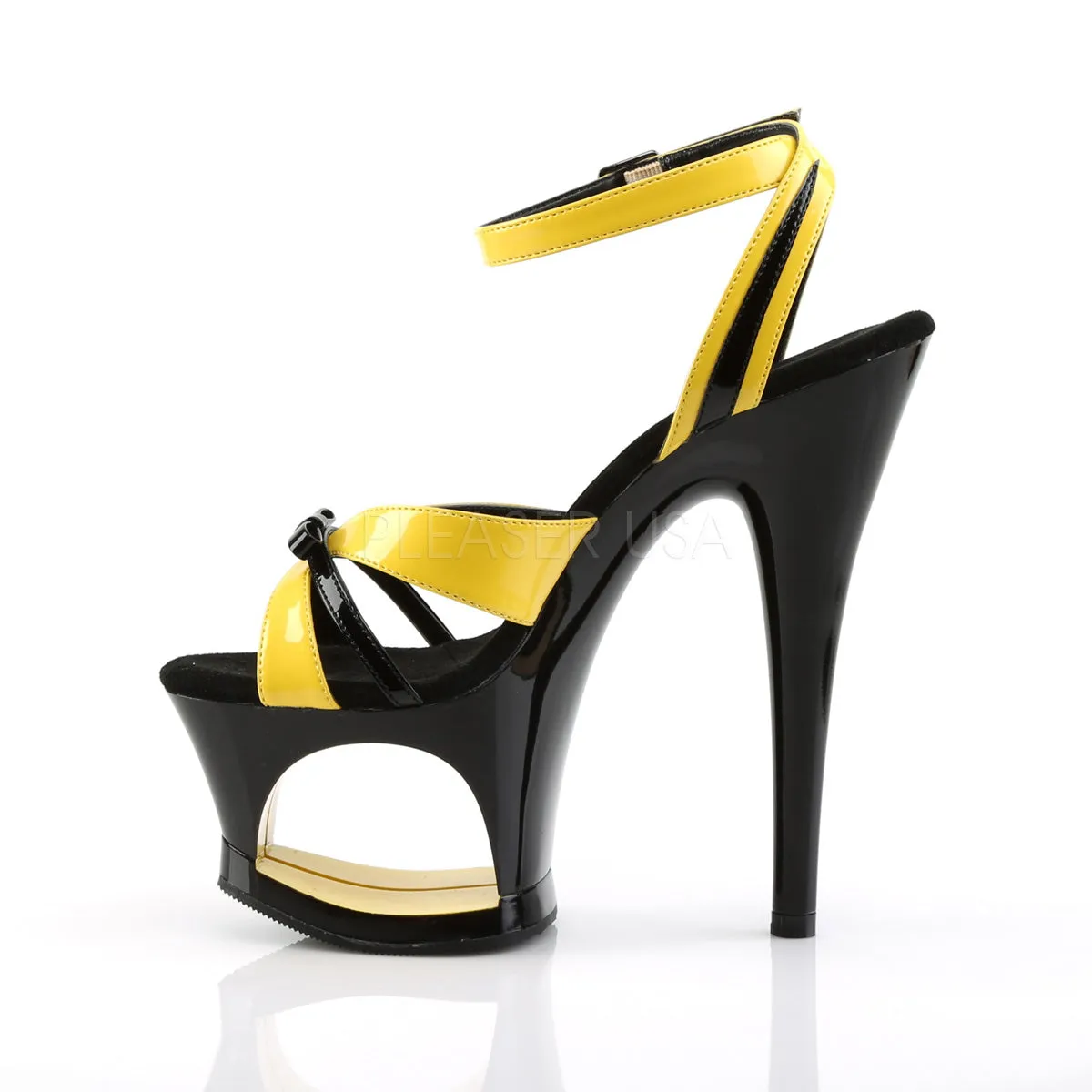 MOON-728  Yellow-Black Patent/Black