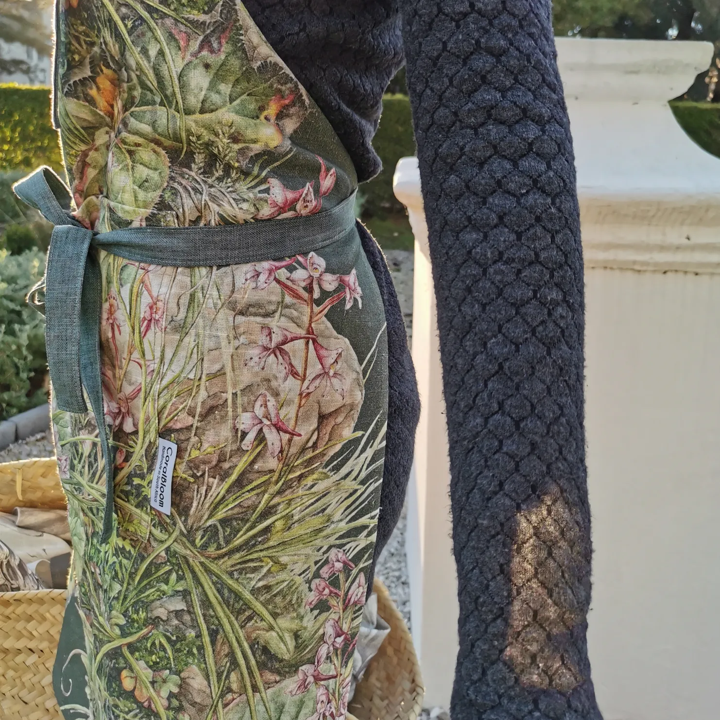 Mountain Orchids Linen Apron