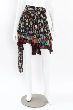Multi-print Tiered Skirt