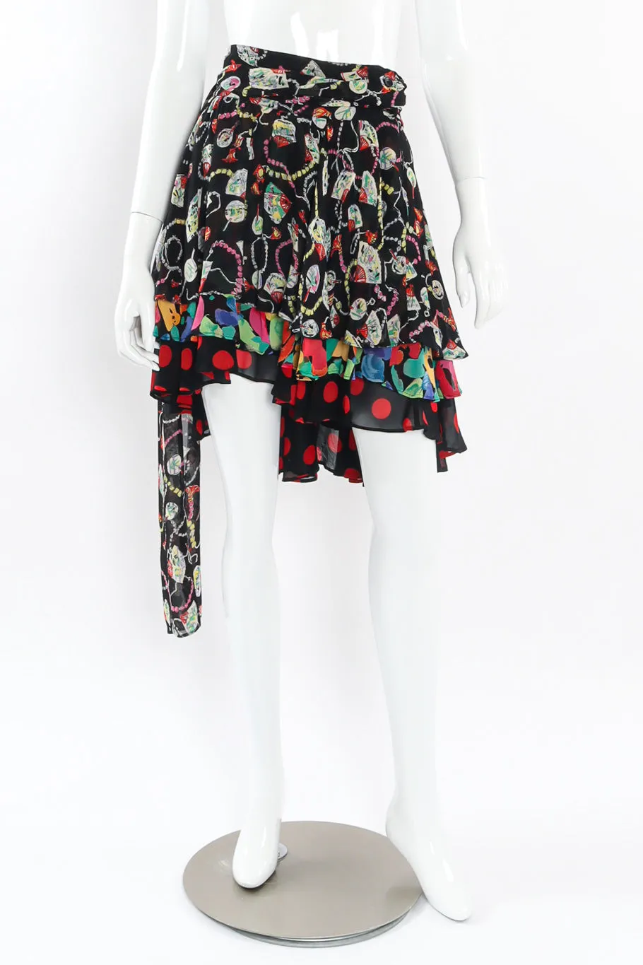 Multi-print Tiered Skirt