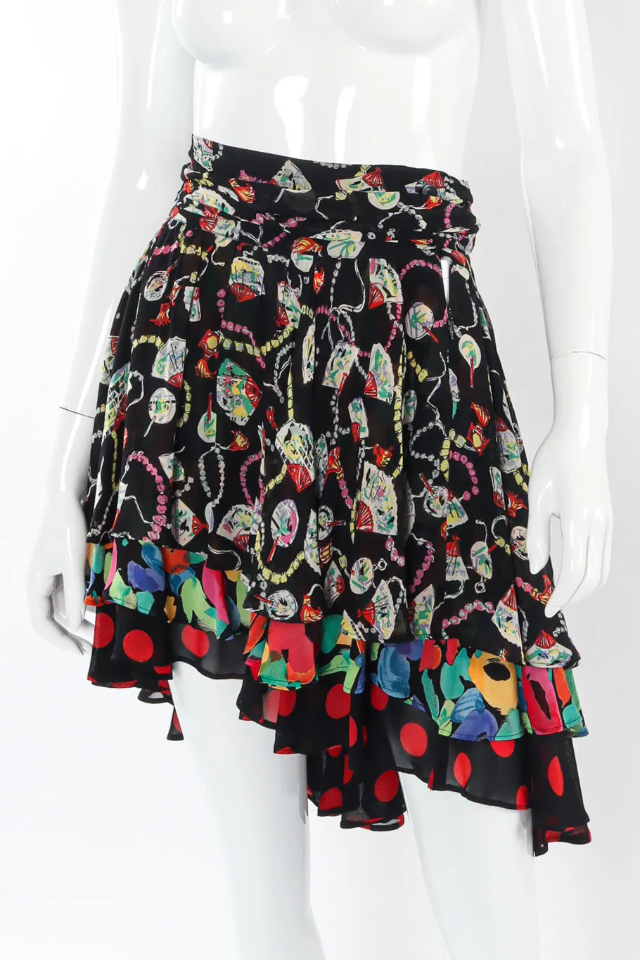 Multi-print Tiered Skirt