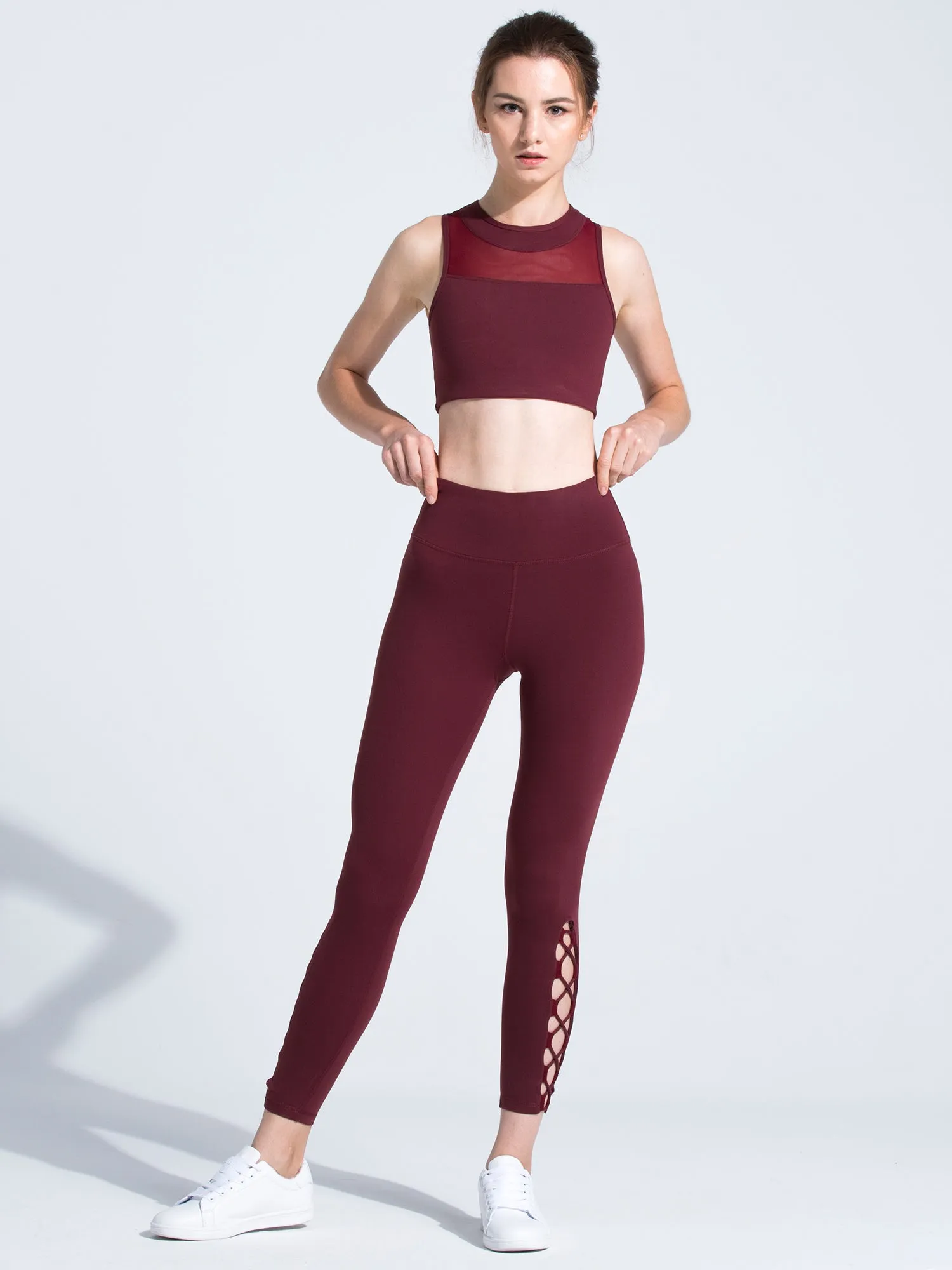 MUSE ANKLE CROPS, BORDEAUX