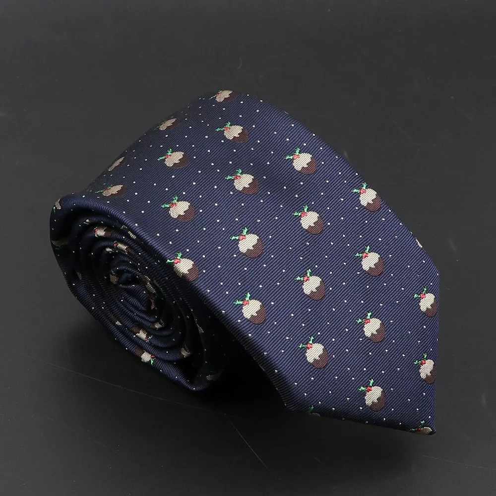New Blue Printed Men&#39;s Tie Novelty Animal Fruit Pattern Neck Ties S lim Jacquard Woven High Quality Gravatas Accessories For Men