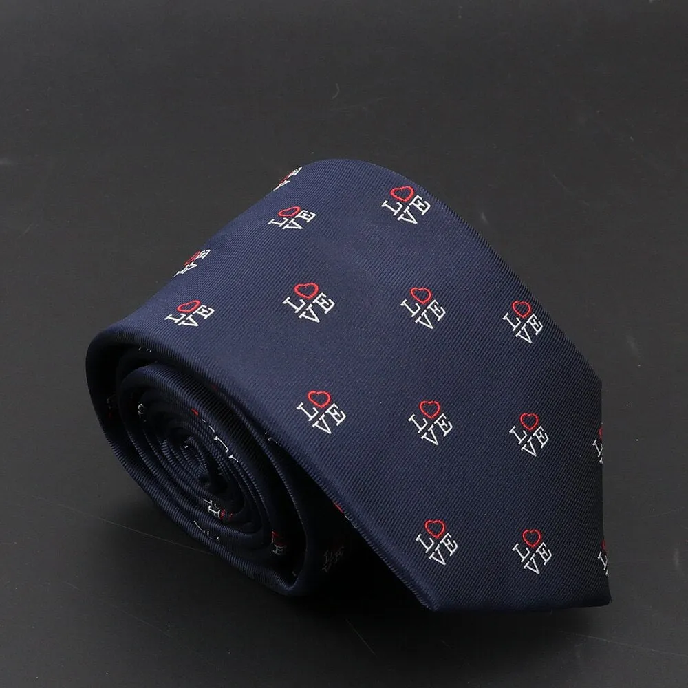 New Blue Printed Men&#39;s Tie Novelty Animal Fruit Pattern Neck Ties S lim Jacquard Woven High Quality Gravatas Accessories For Men