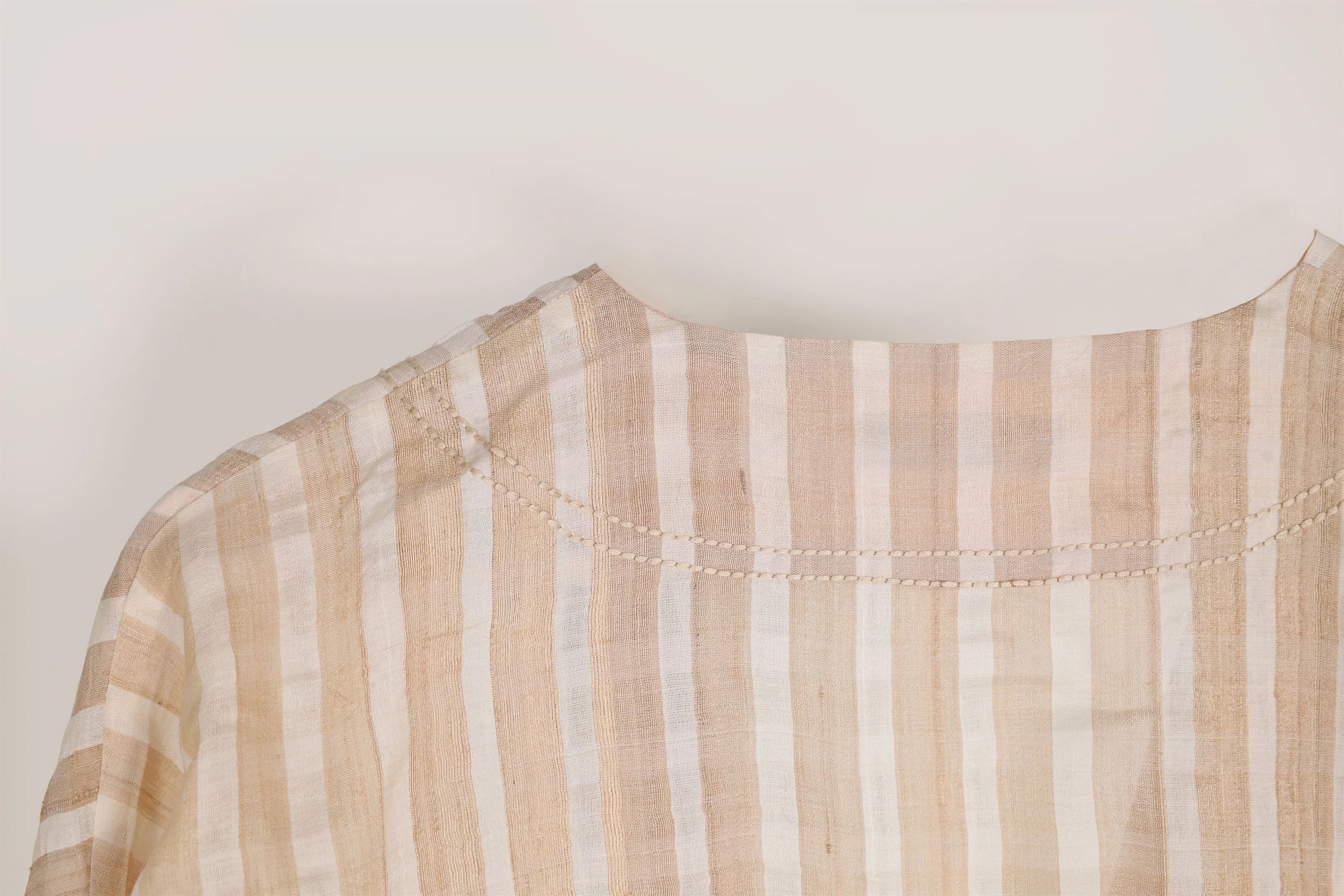 New Season Summer to Fall 2024-Kimono Tie Up Silk Ecru-CR/S/063-Suzanne-Fashion Edit Hemji