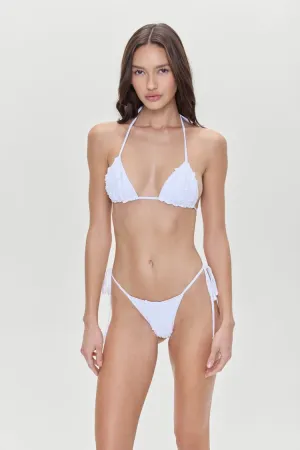 Nick Triangle Bikini Top in Optic White