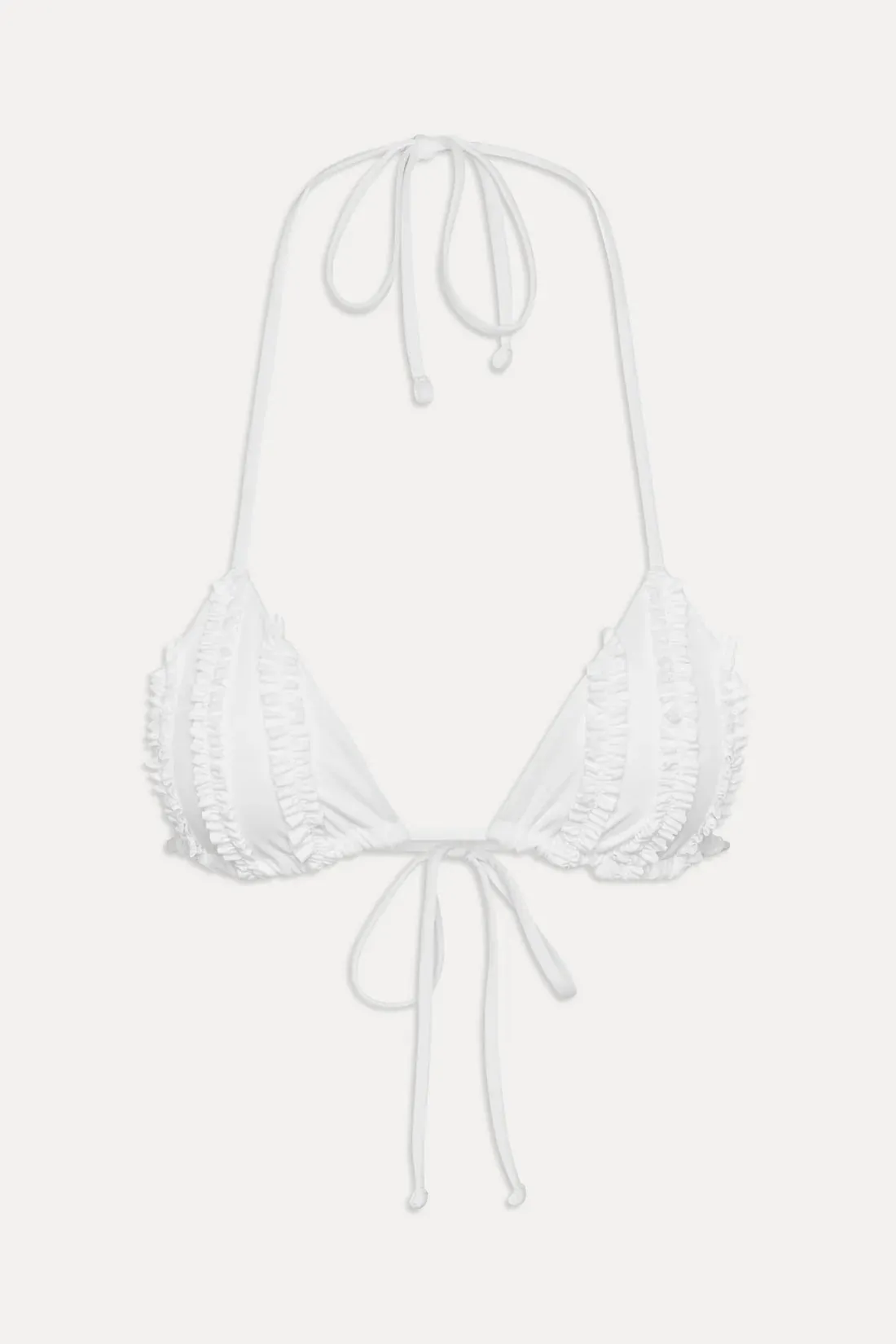 Nick Triangle Bikini Top in Optic White