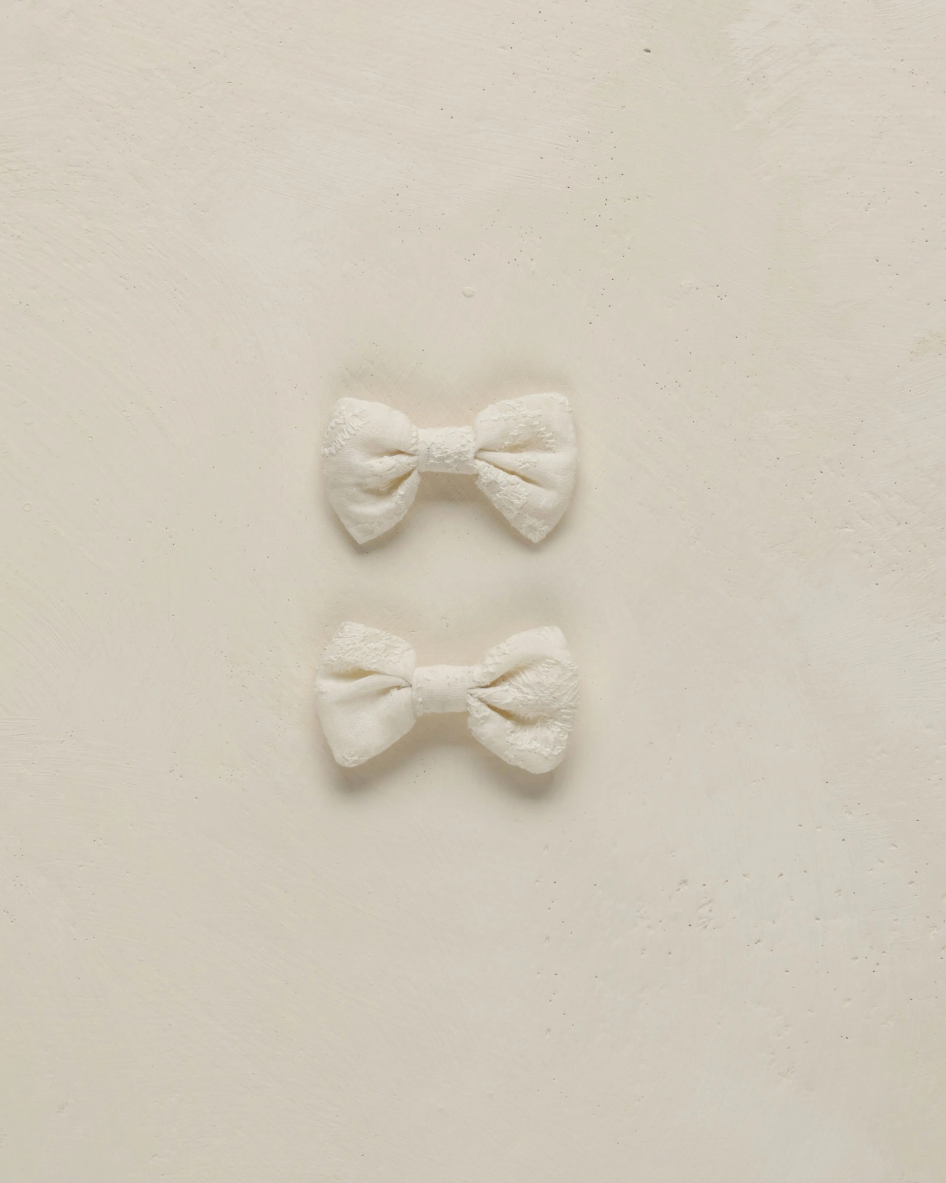 NORALEE Little Bow Clips || Ivory