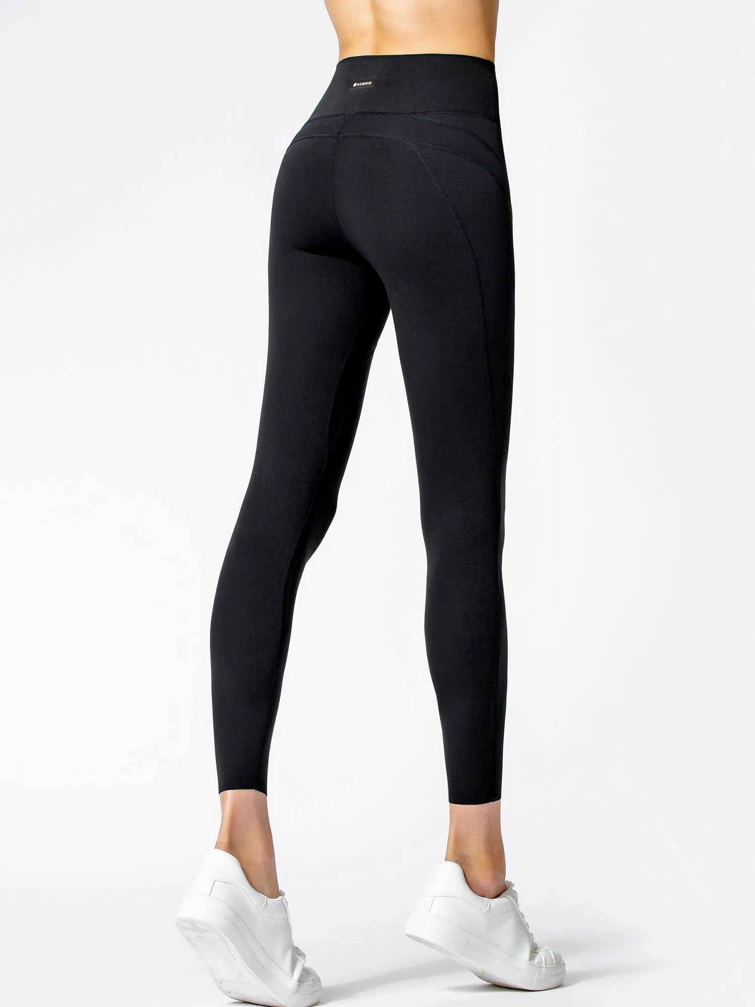 NUDE INCEPTION ANKLE CROPS, BLACK