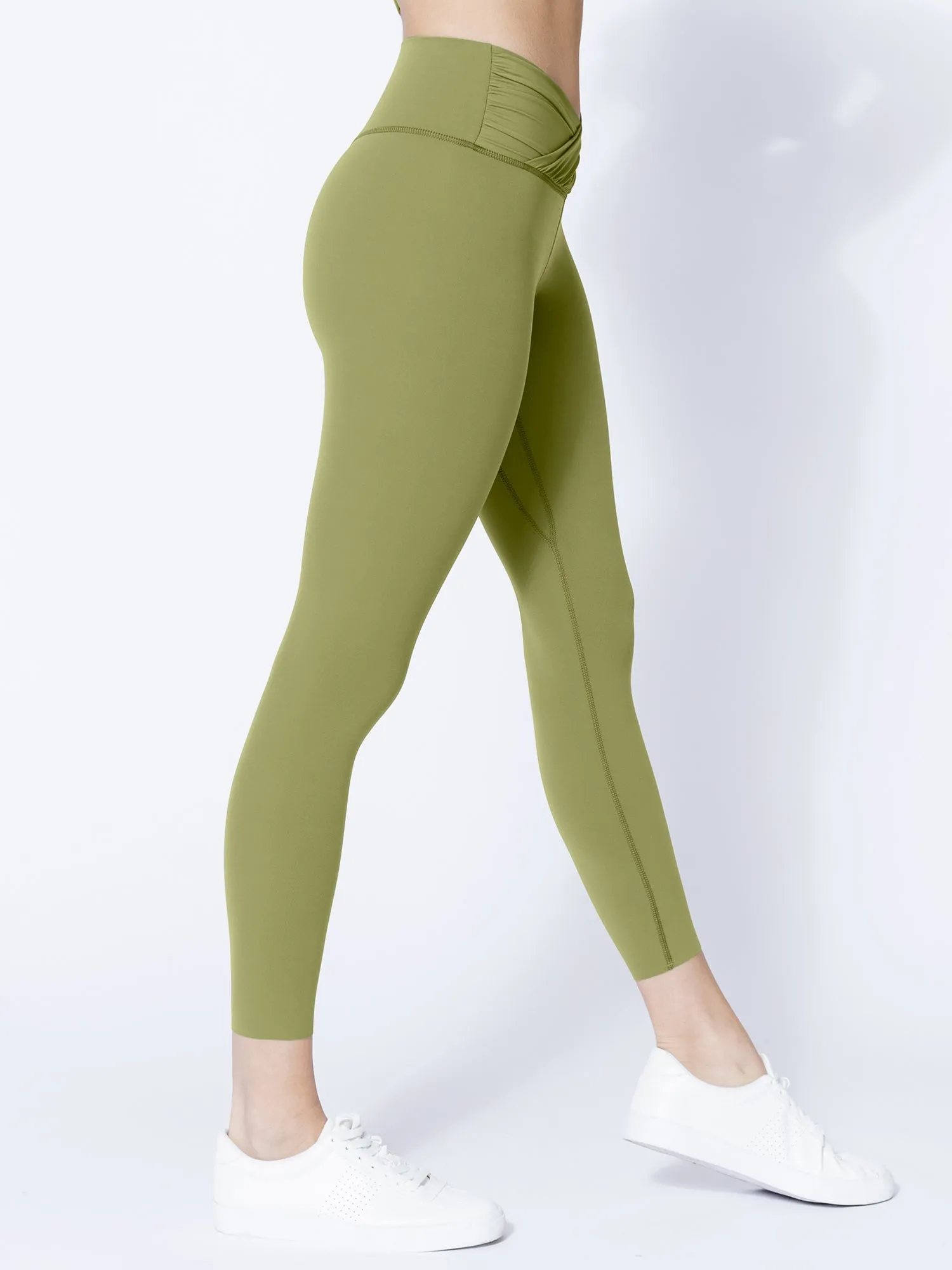 NUDE WRAP ANKLE CROPS, MUSTARD