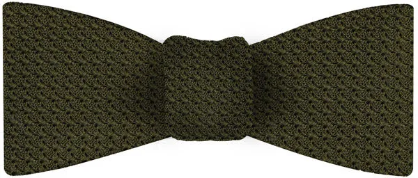 Olive Green Grenadine Grossa Silk Bow Tie GGBT-18
