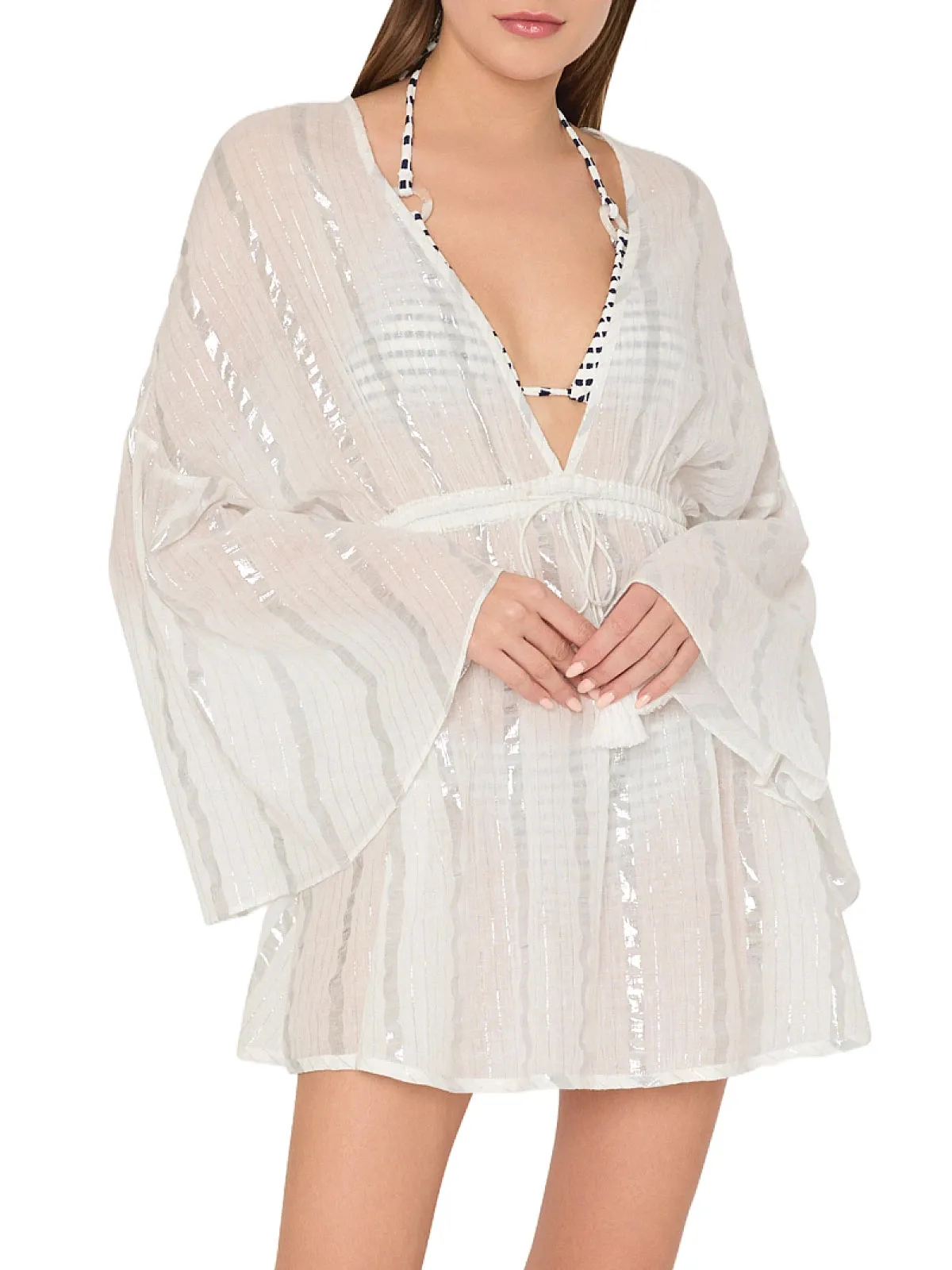 Olympia Lurex Stripe Cover Up ::RET