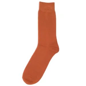 Orange Cotton Blend Socks