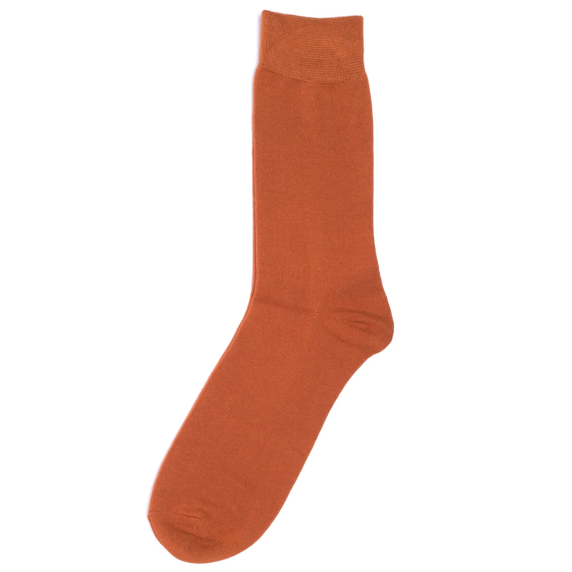 Orange Cotton Blend Socks