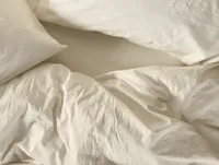 Organic Crinkled Percale Duvet Cover by Coyuchi