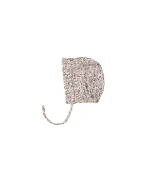 ORGANIC Woven Ruffle Bonnet || Mauve Ditsy