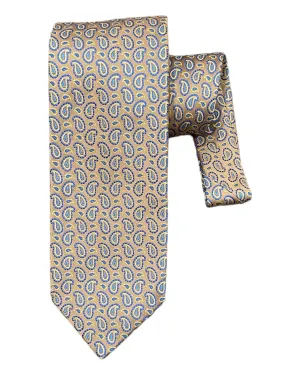 Paisley Seven-Fold woven Silk Ties - Caramel