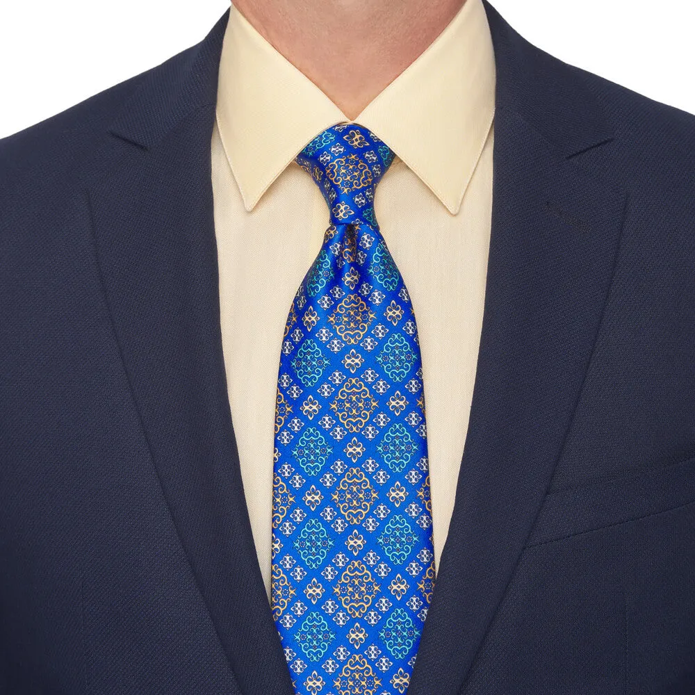 Palazzo Butera Blue Duchesse Silk Tie