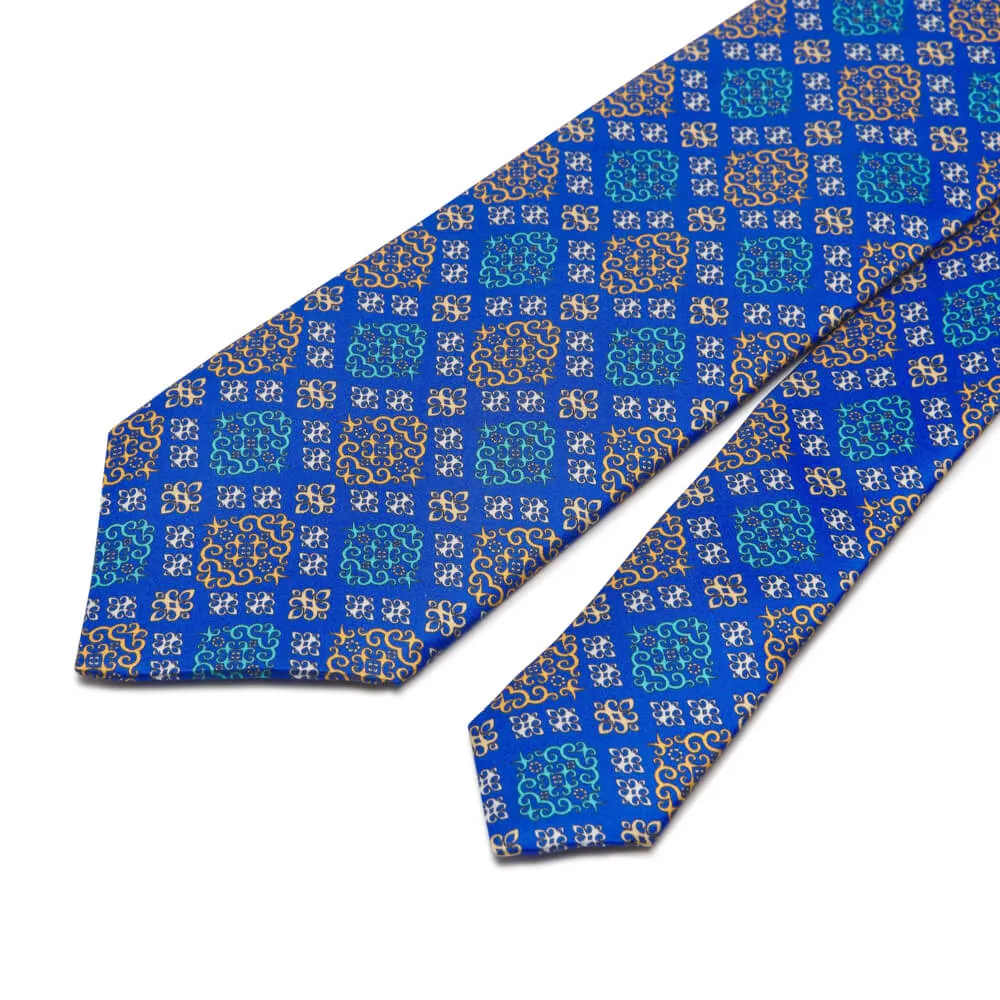 Palazzo Butera Blue Duchesse Silk Tie