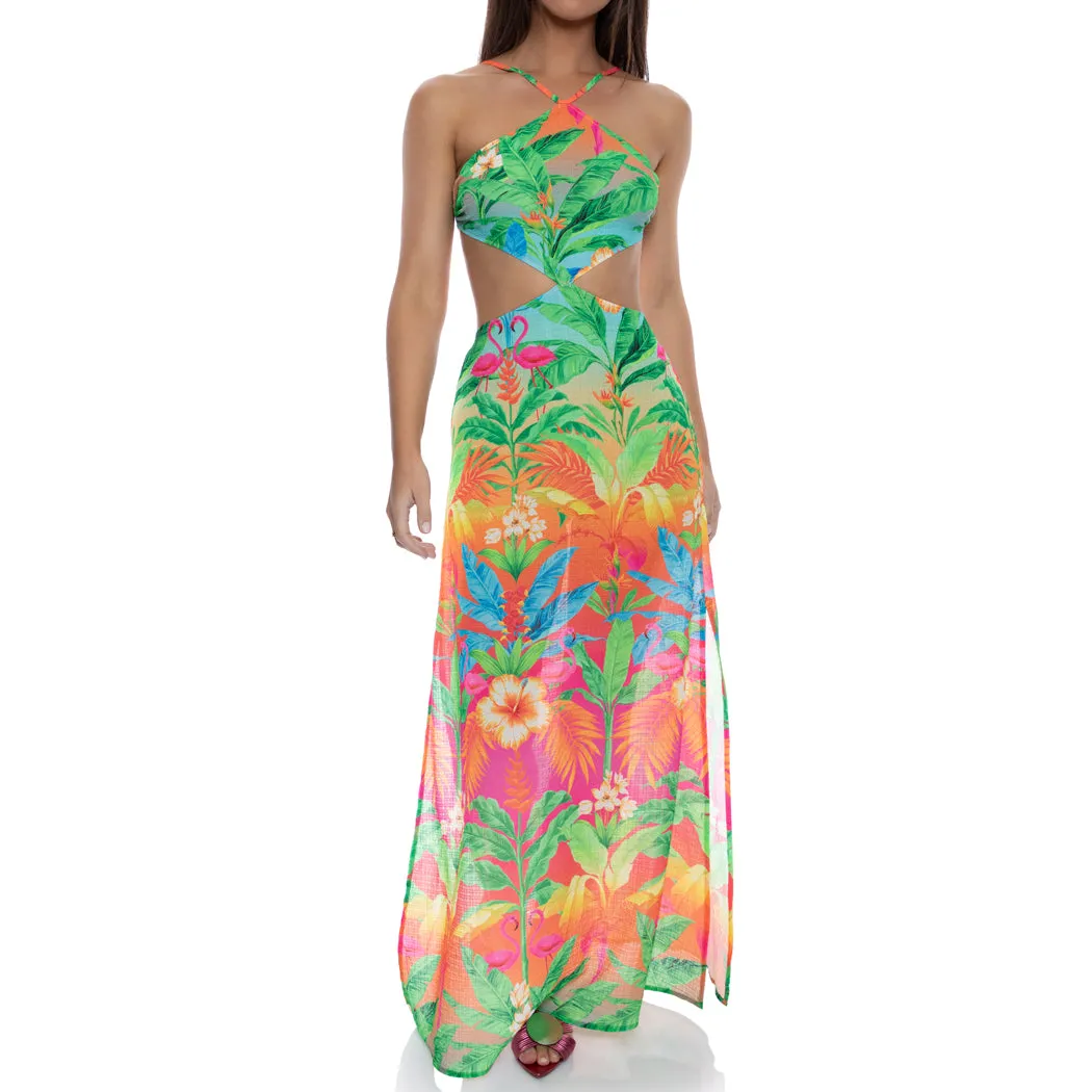 PALM BREEZE - Cut Out Long Dress