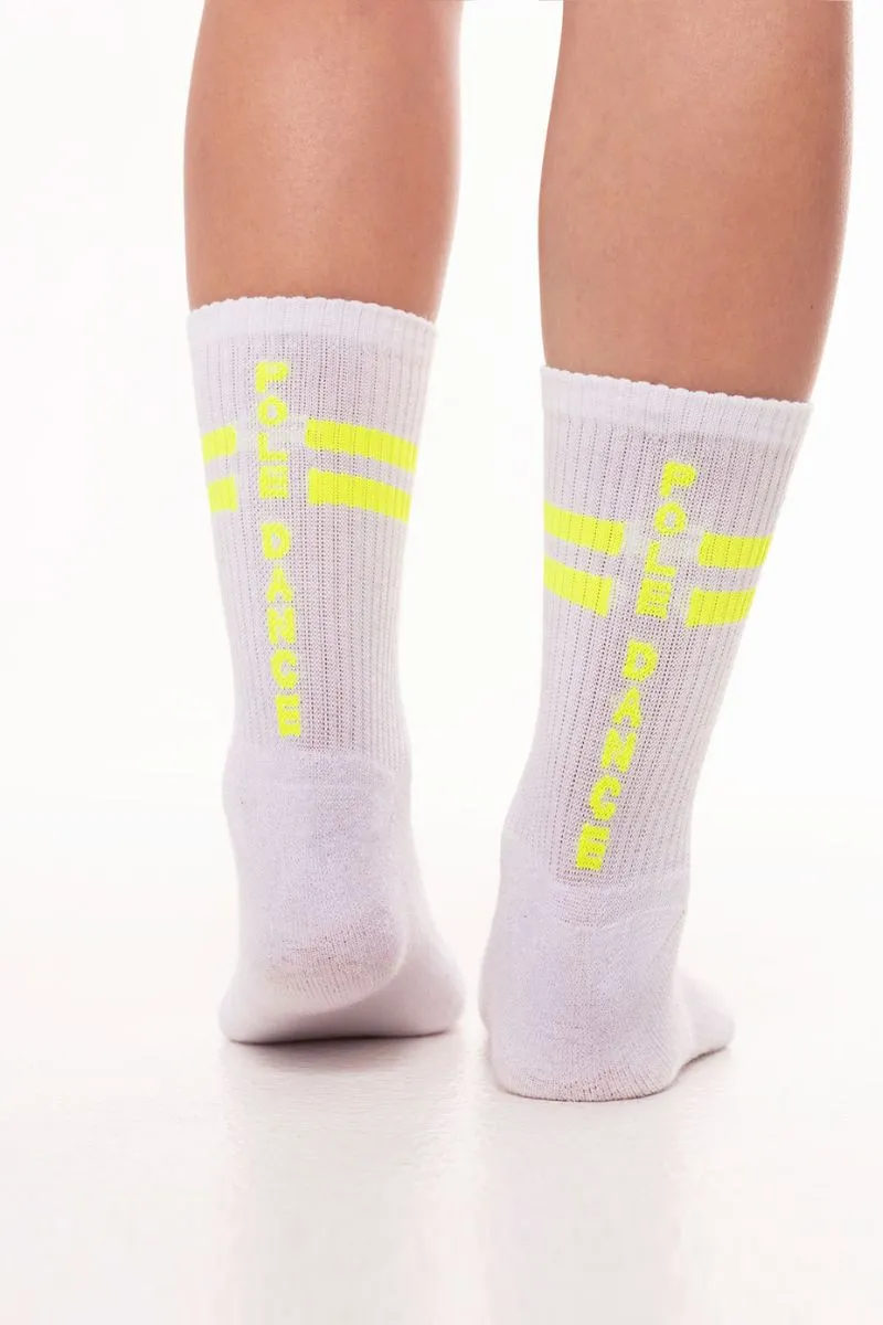 Paradise Chick Supreme Pole Dance Socks - Neon Yellow