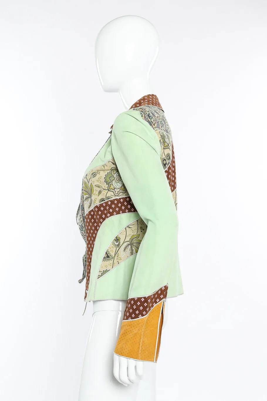 Patchwork Suede Ties Jacket