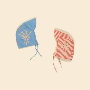 Peaked Cap Bonnet - Cornflower Twill/Mayols Stripe (EXCLUSIVE)