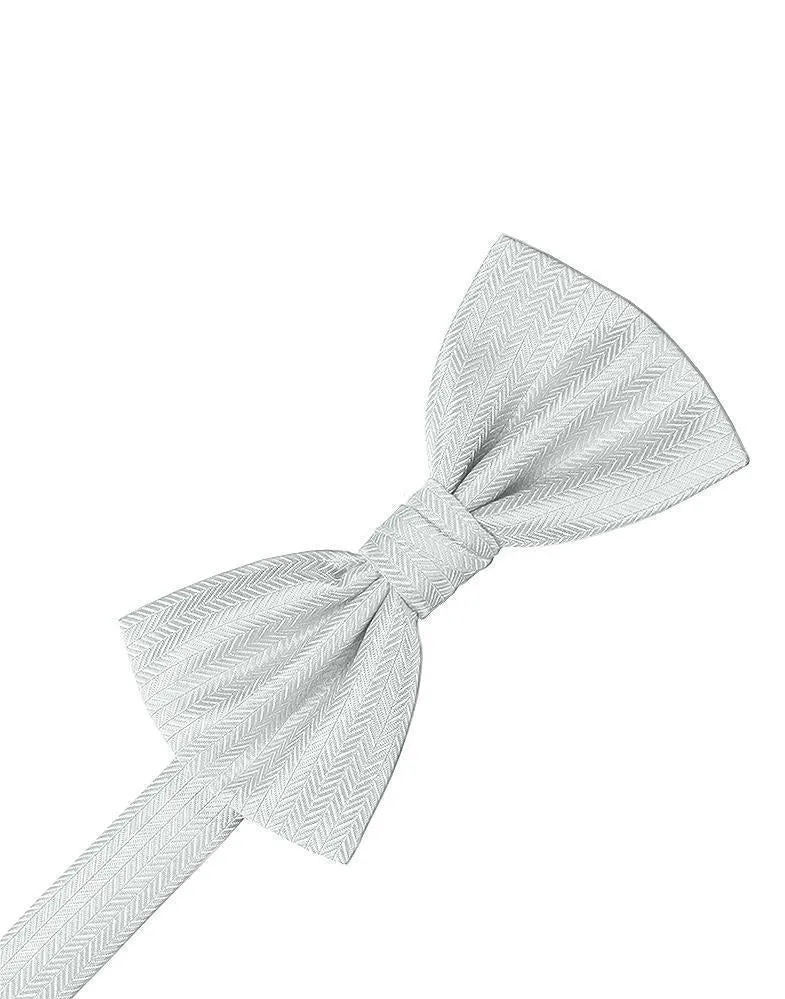 Periwinkle Herringbone Bow Tie