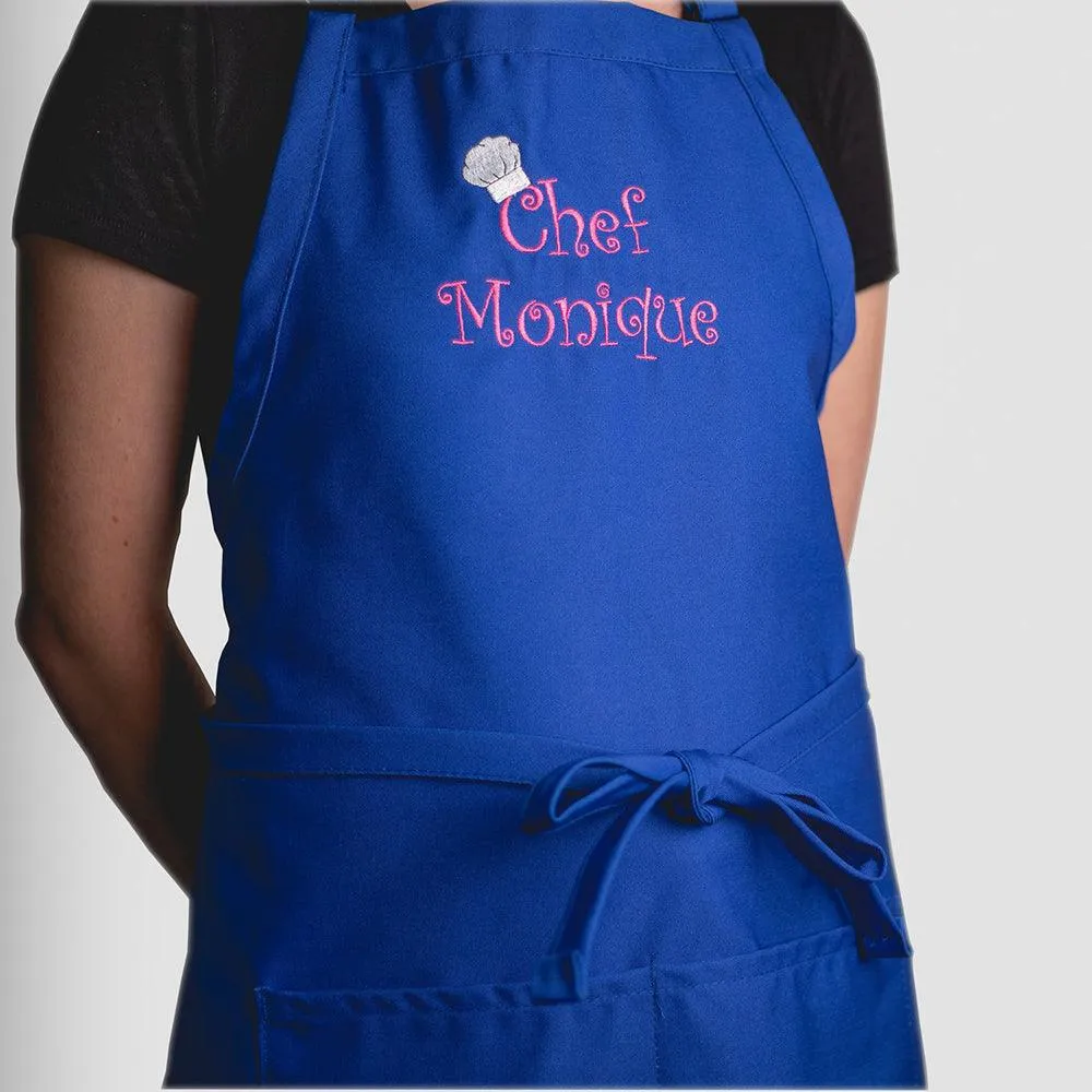 Personalized Apron Embroidered Chef Any Name Design Add a Name