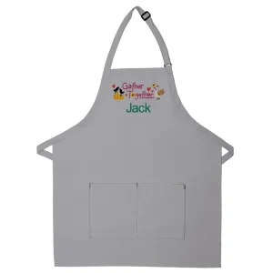 Personalized Apron Embroidered Gather Together Design Add a Name