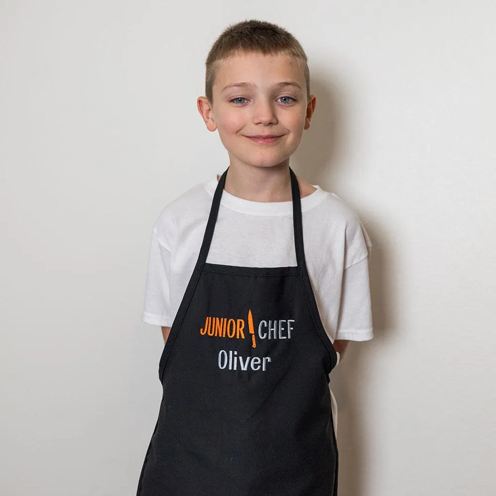 Personalized Apron Embroidered Junior Chef Design Add a Name