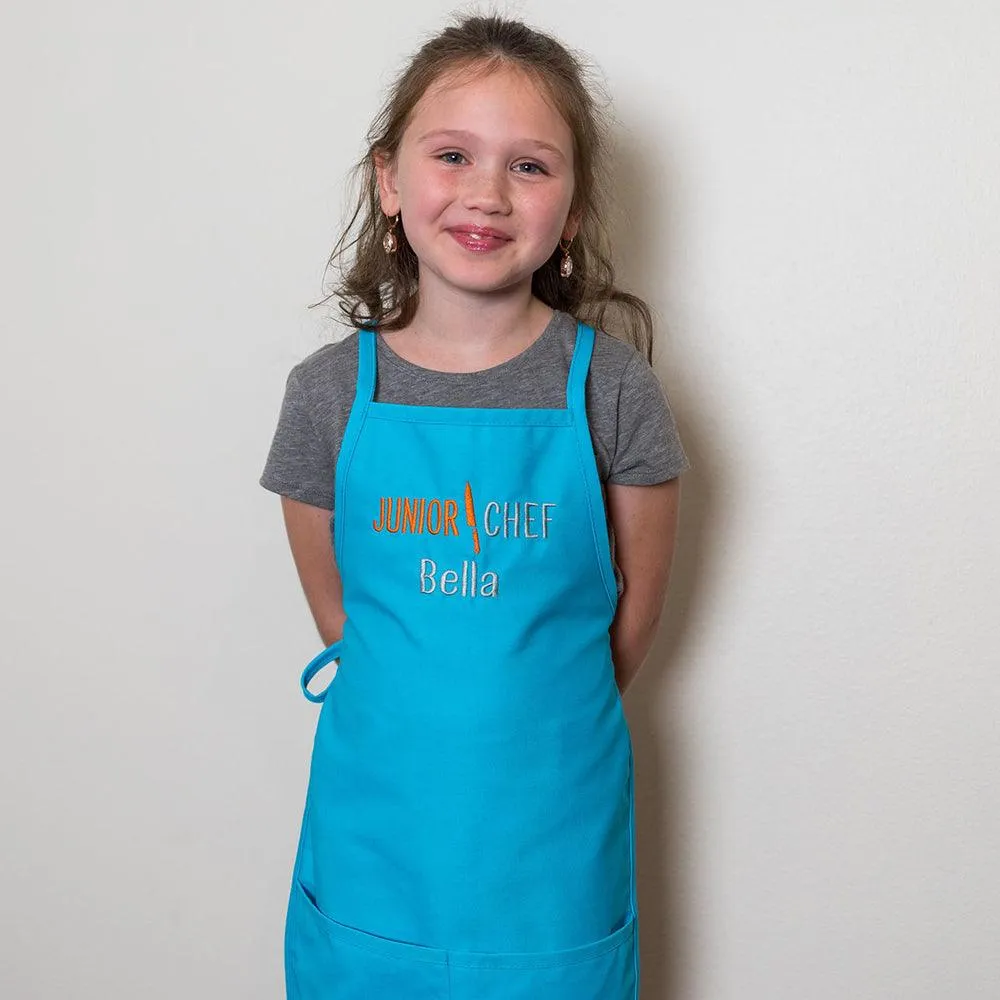 Personalized Apron Embroidered Junior Chef Design Add a Name