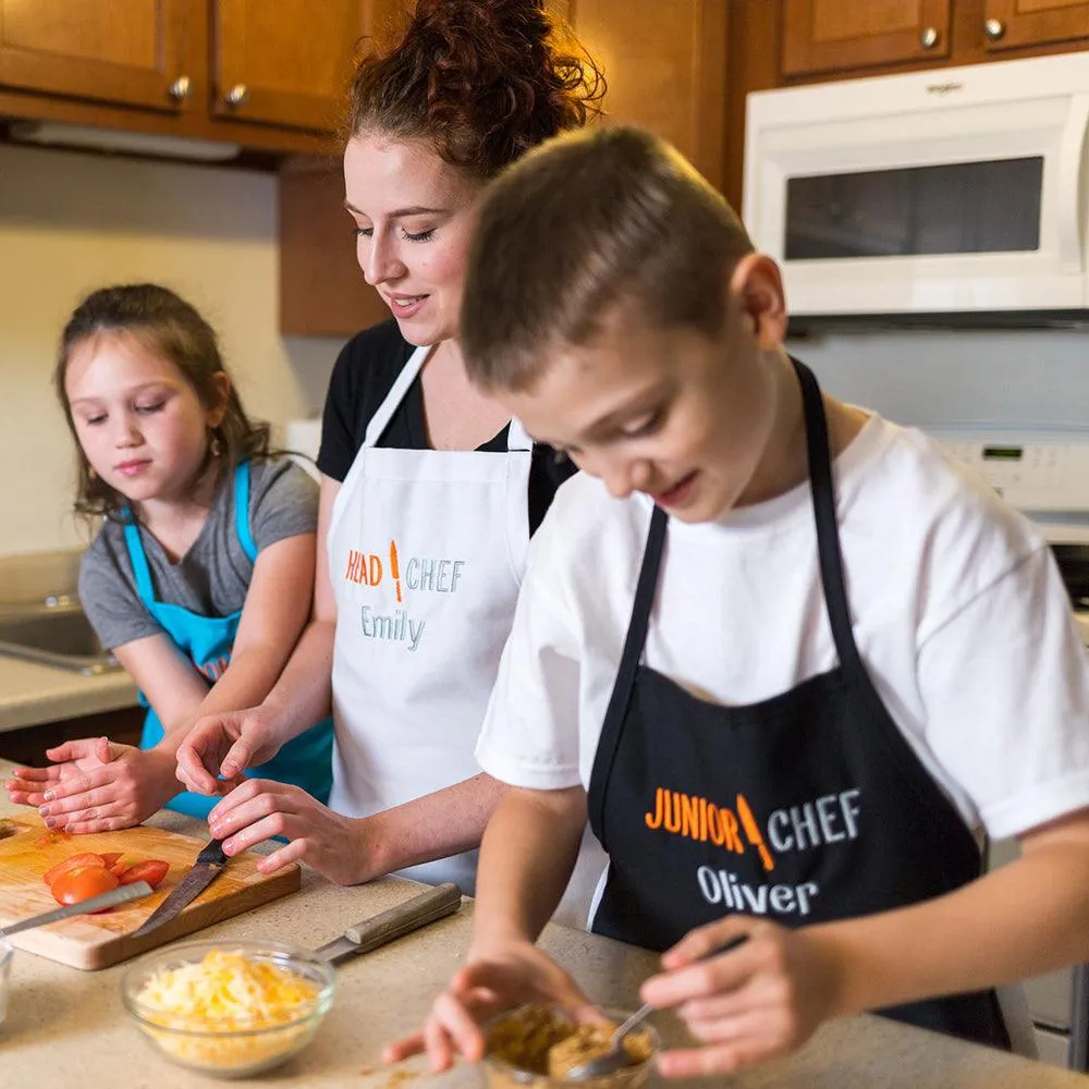 Personalized Apron Embroidered Junior Chef Design Add a Name