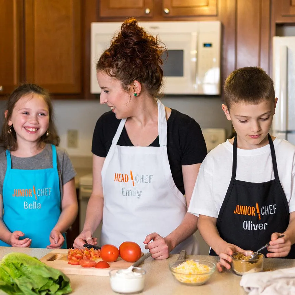 Personalized Apron Embroidered Junior Chef Design Add a Name