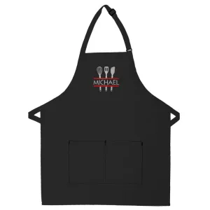 Personalized Apron Embroidered Kitchen Monogram Design Add a Name