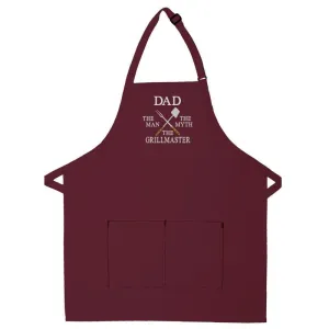 Personalized Apron Embroidered Man, Myth, Grillmaster Design Add a Name