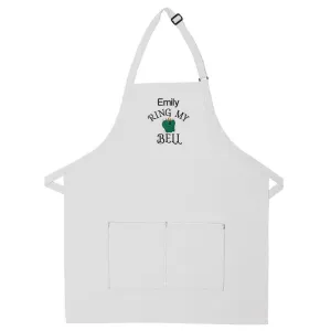 Personalized Apron Embroidered Ring My Bell Design Add a Name