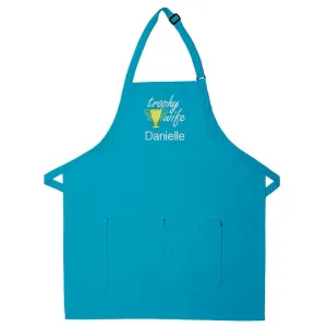 Personalized Apron Embroidered Trophy Wife Design Add a Name