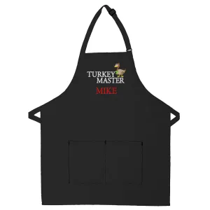 Personalized Apron Embroidered Turkey Master Design Add a Name