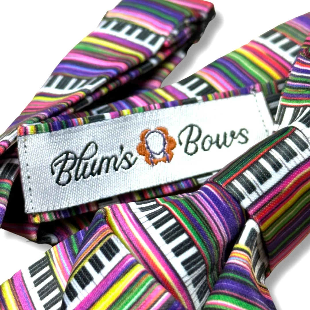 Piano Ribbon Bow Tie