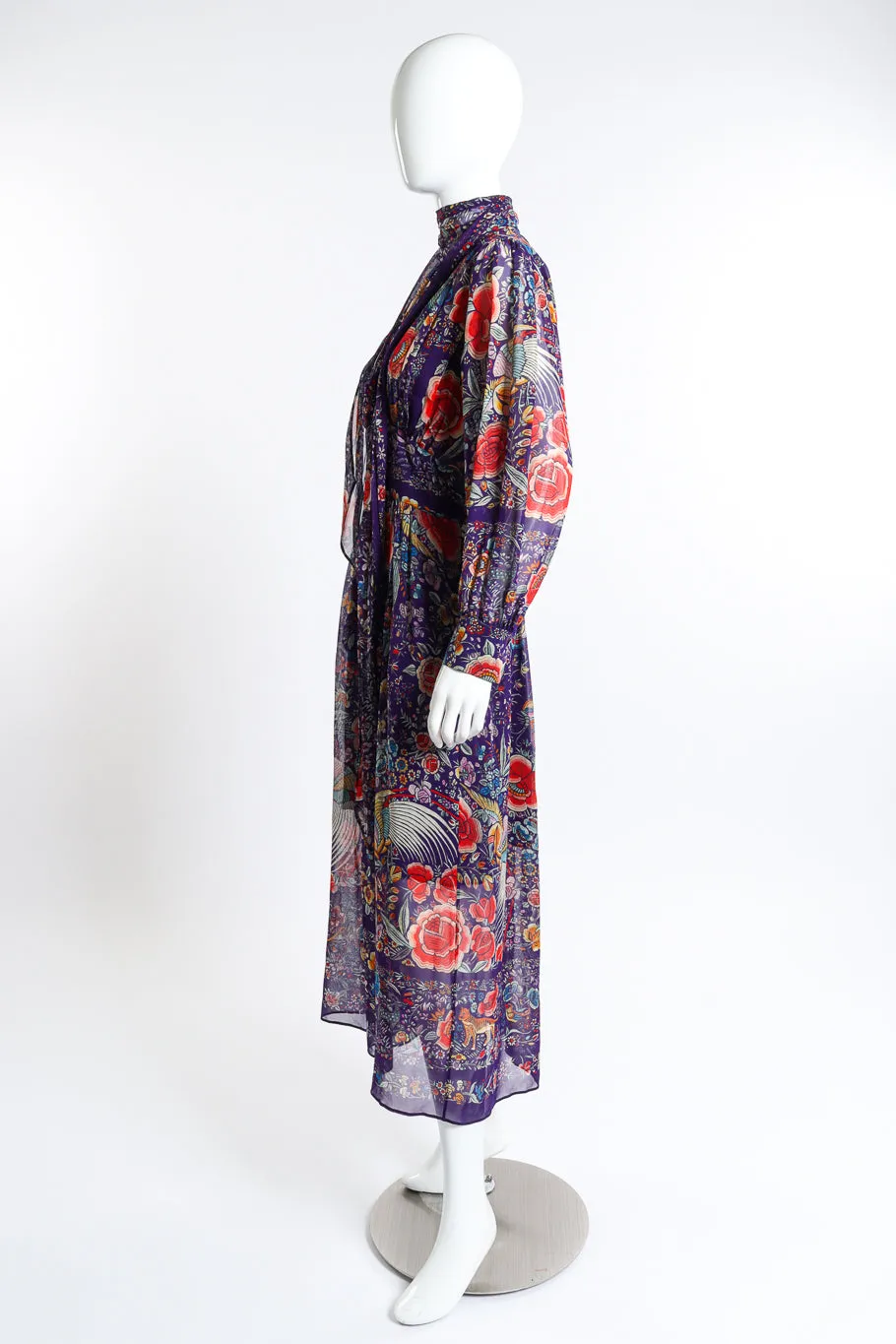 Piano Shawl Print Peasant Dress