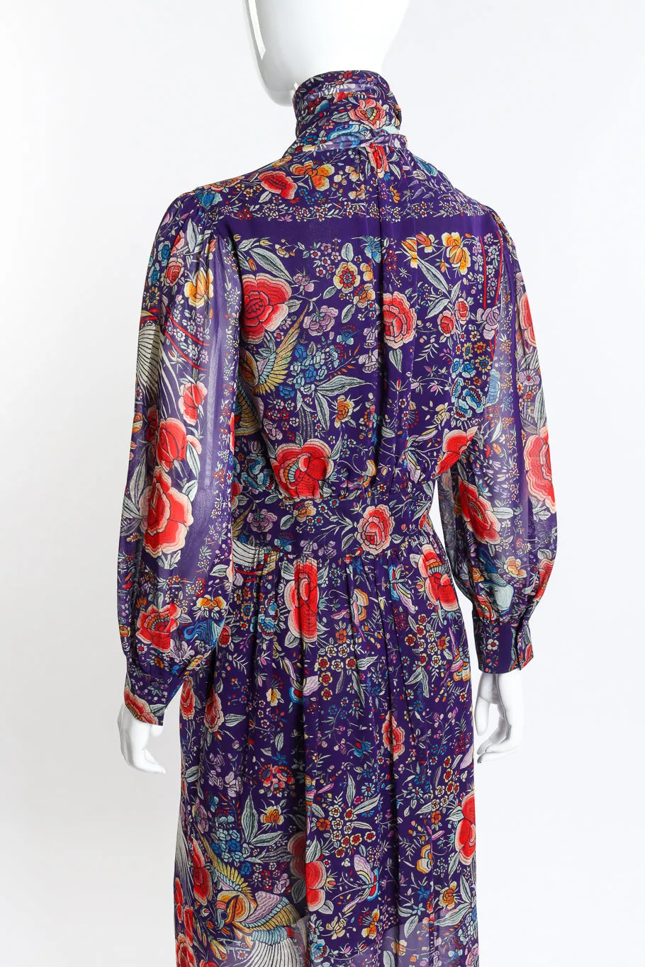 Piano Shawl Print Peasant Dress