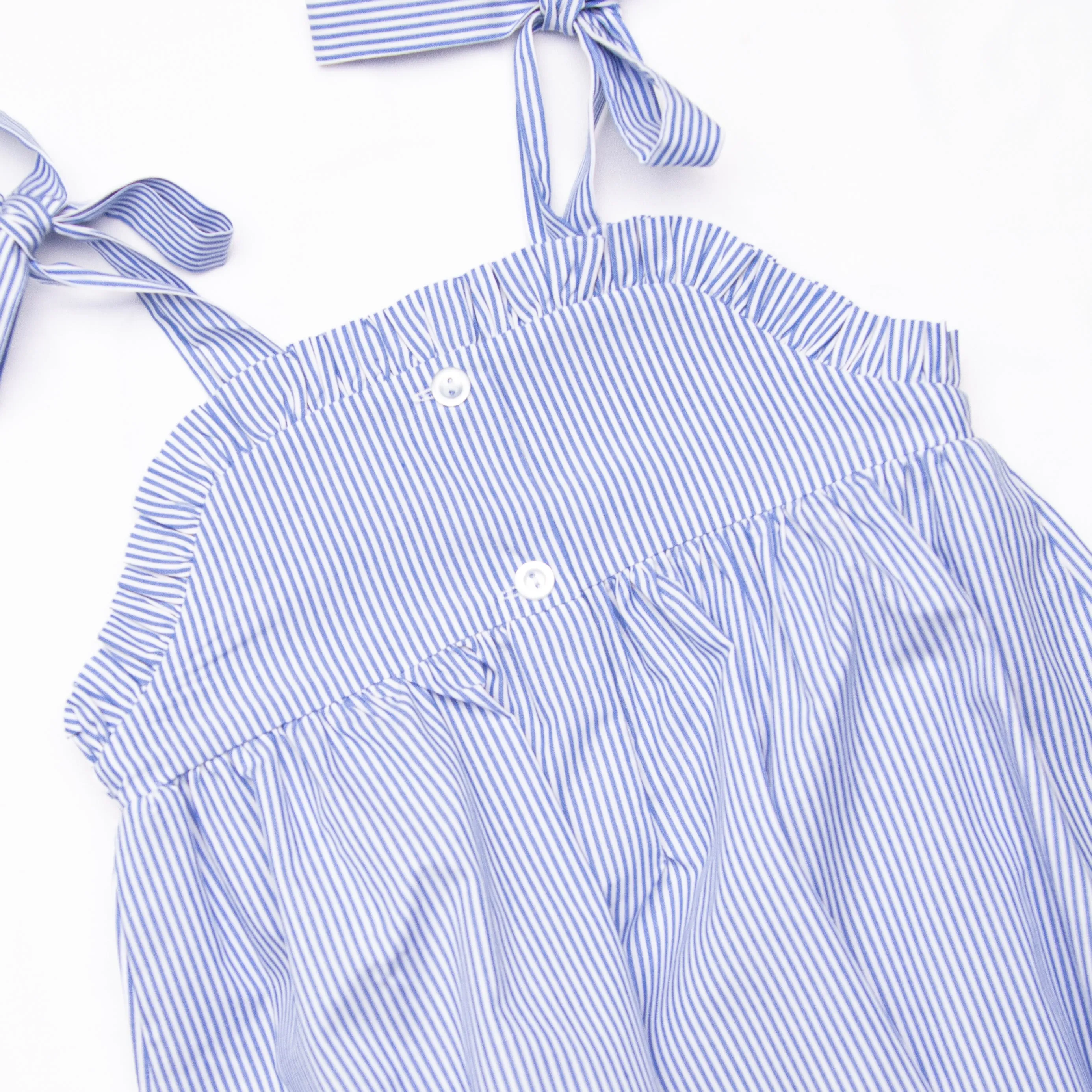 Pinchy and Patriotic Smocked Girl Bubble, Blue