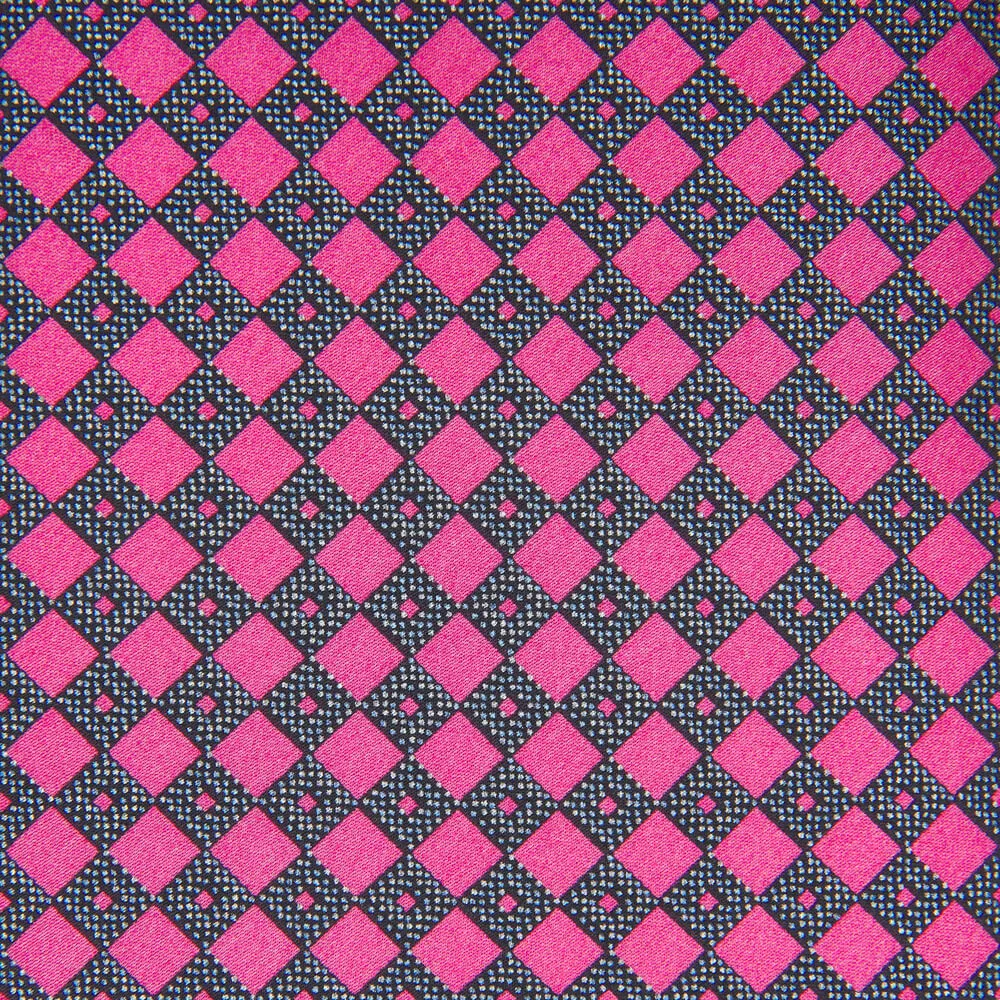 Pink and Grey Geometry Silk Tie