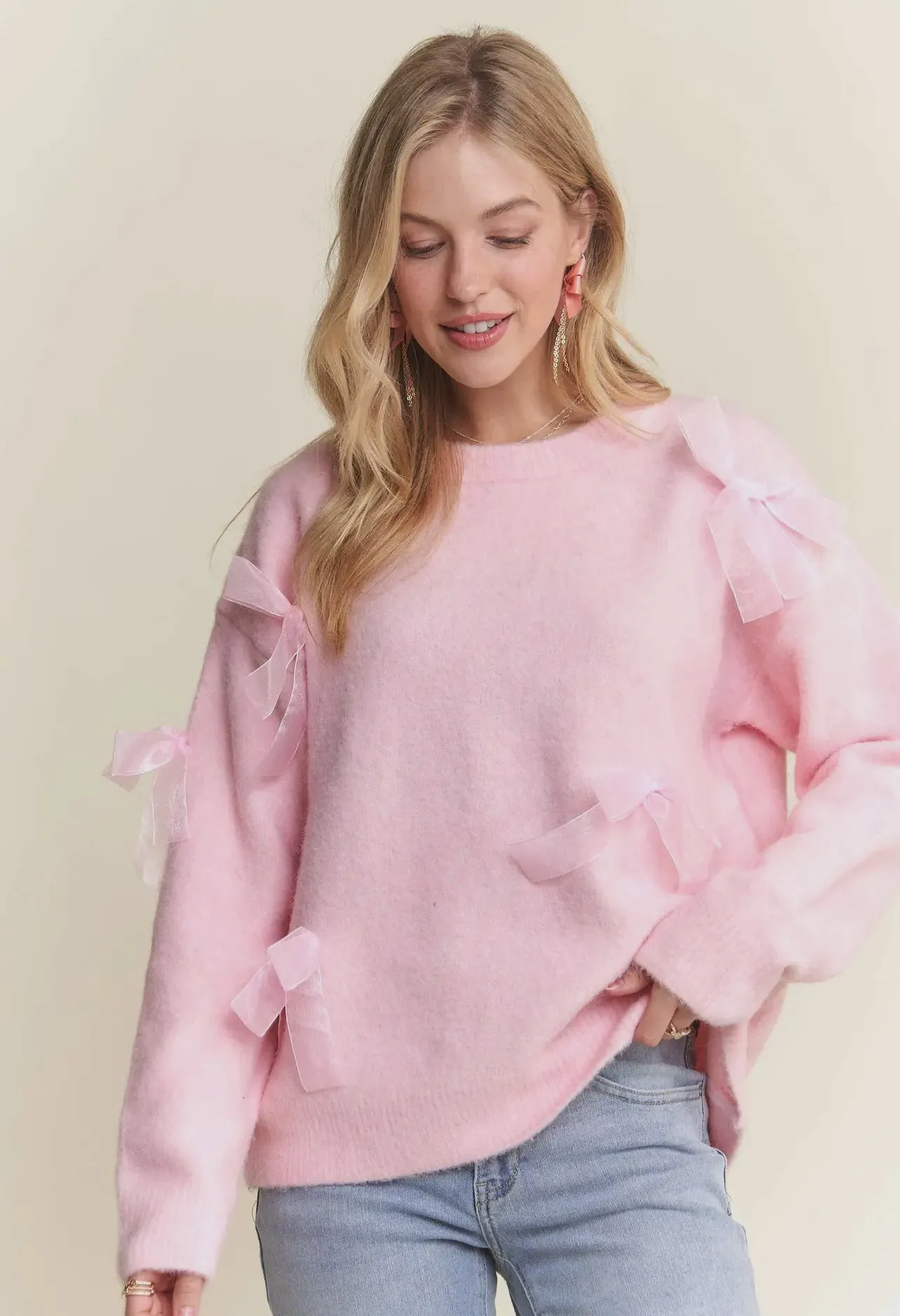 Pink Bows Sweater
