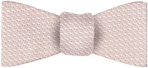Pink/Silver Grenadine Grossa Silk Bow Tie GGBT-25