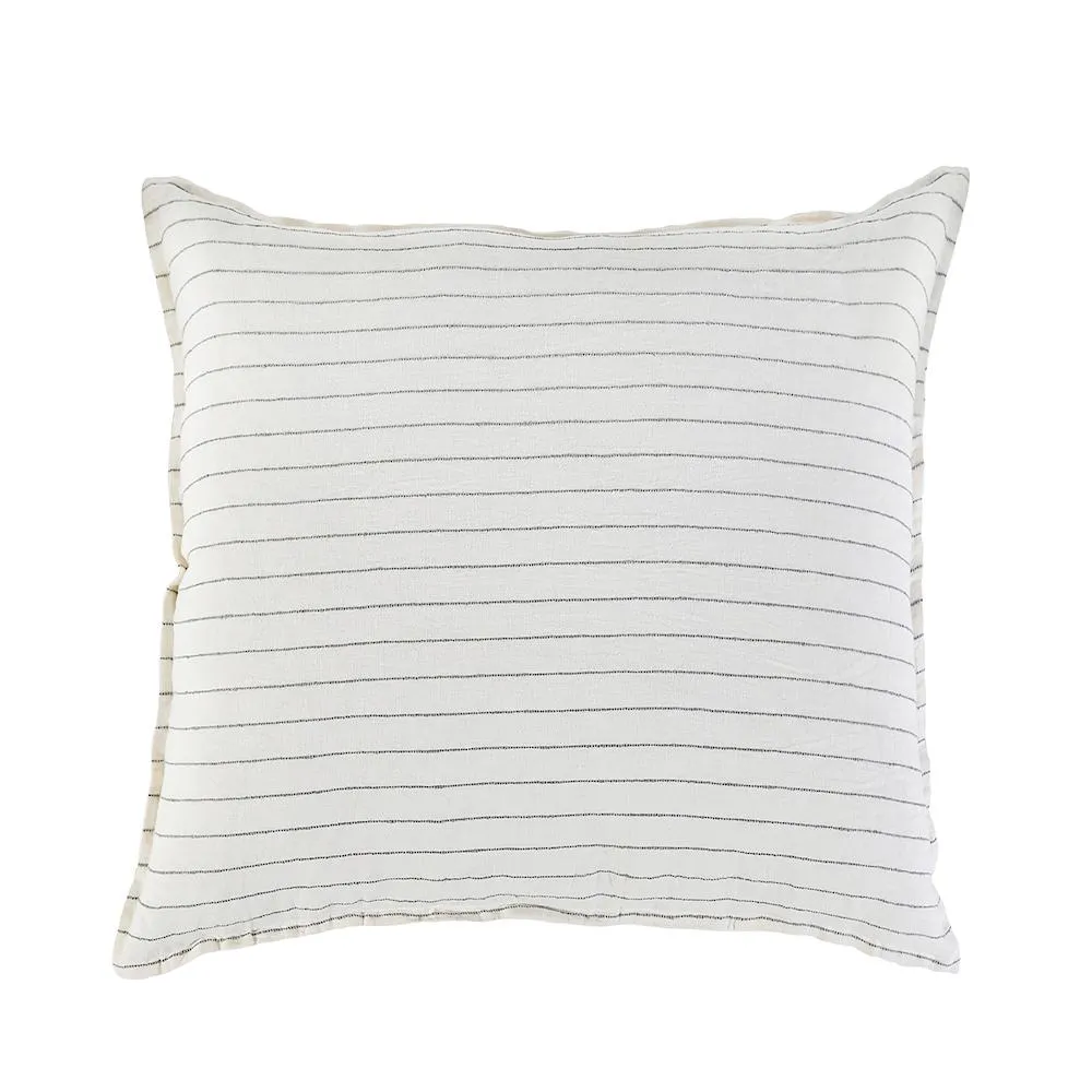 Pom Pom at Home Blake Cream & Grey Striped Linen Duvet Cover and Shams ~ Available in Queen and King Sizes