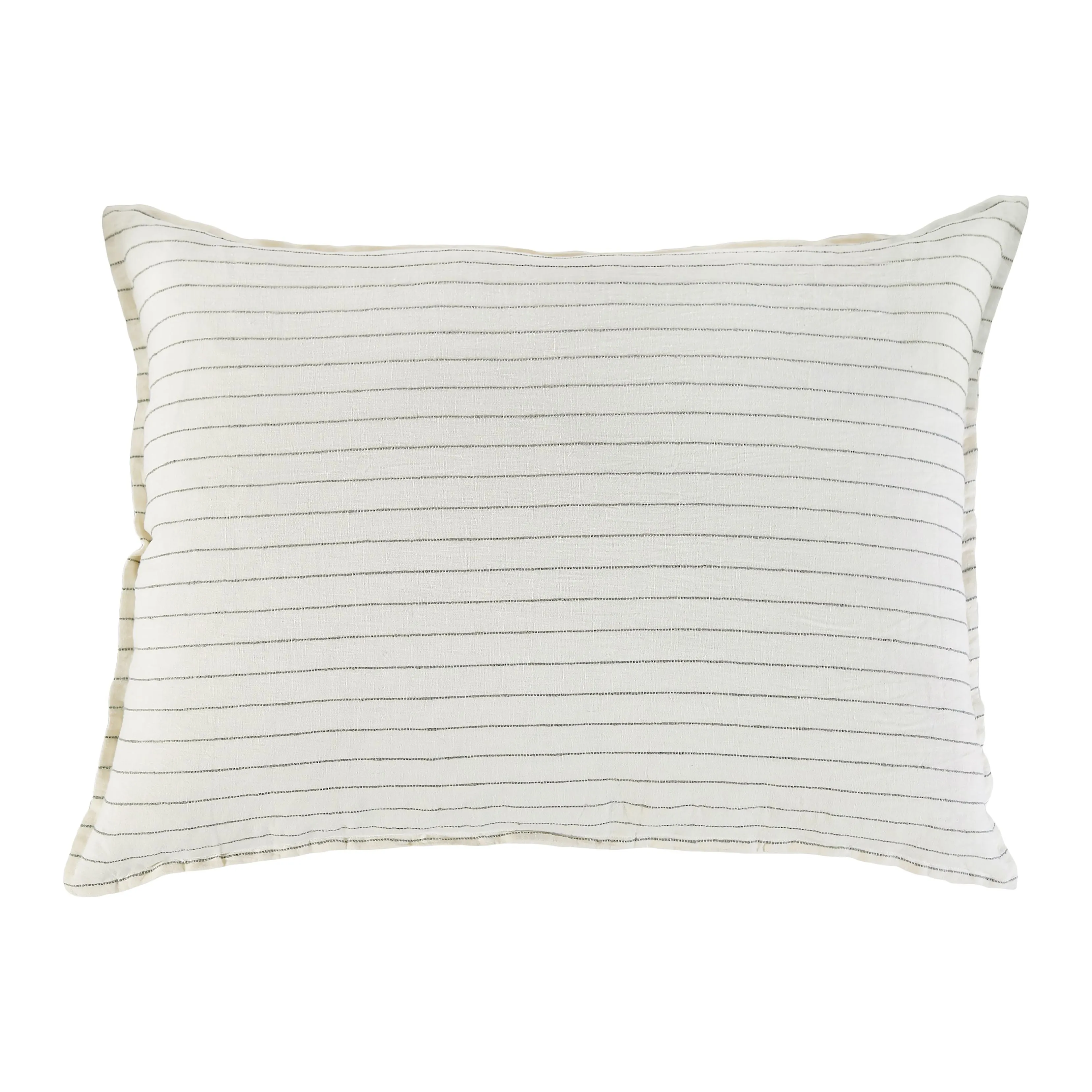 Pom Pom at Home Blake Cream & Grey Striped Linen Duvet Cover and Shams ~ Available in Queen and King Sizes