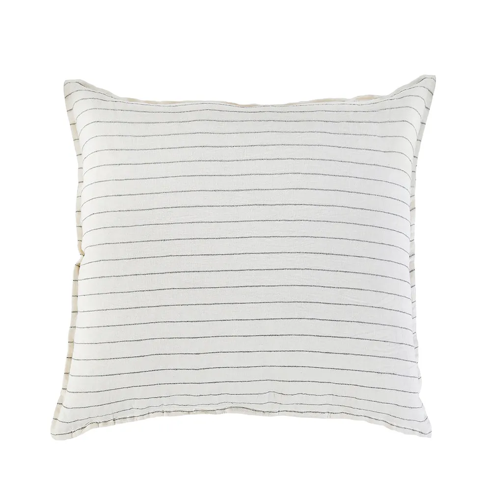 Pom Pom at Home Blake Cream & Grey Striped Linen Duvet Cover and Shams ~ Available in Queen and King Sizes