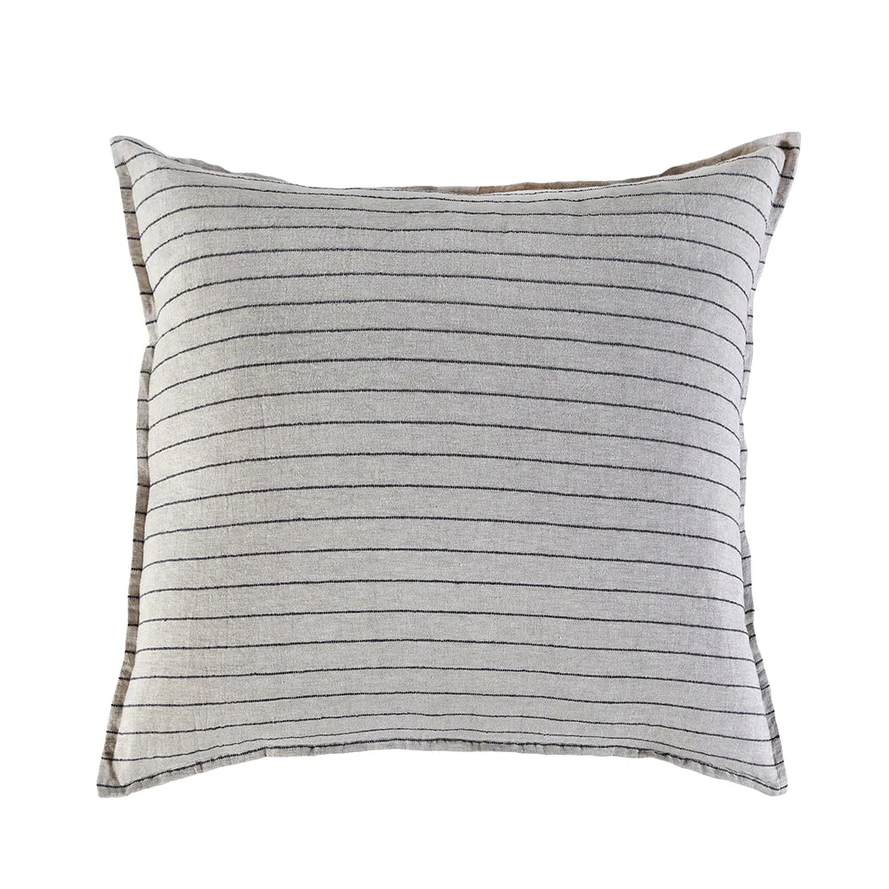 Pom Pom at Home Blake Flax & Midnight Linen Striped Duvet Cover and Shams ~ Available in Queen and King Sizes